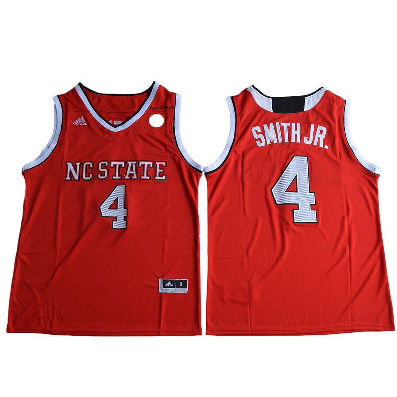 2017 NC State Wolfpack Dennis Smith Jr. #4 College Basketball Jersey - Red->ncaa teams->NCAA Jersey